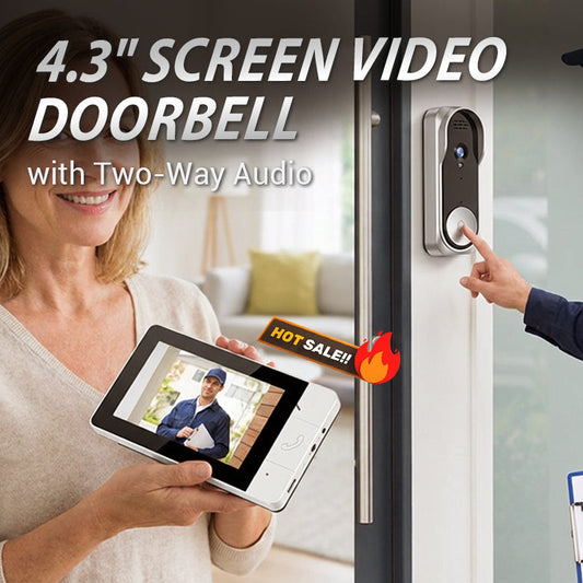 🏠 Visiophone Vidéo 4,3″ – ABS – Interphone Bidirectionnel & Vision Nocturne IR for Sécurité Maison