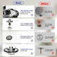 🔪 50% DE RÉDUCTION ! 🍳 Passoire pour Évier de Cuisine Inox – Inox – Anti-Rouille & Double Fonction (Bouchon + Filtre) for Fruits, Légumes & Pâtes