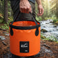 🐠 50% DE RÉDUCTION ! 🪣 Seau Pliant Portable Camping & Pêche – PVC 500D – 12 L / 20 L – Imperméable & Léger for Plein Air
