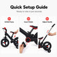 🎠 Tricycle Évolutif 4-en-1 pour Enfants – Acier Carbone – Vélo Équilibre + Poussette & Poignée Parentale pour 6+ Ans