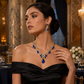 ✨ Parure Collier & Boucles d'Oreilles Goutte Scintillante – Alliage & strass, 52 cm / 3,5 cm – Idéale pour mariage, soirée & occasions spéciales 🌟