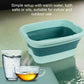 📢📢-50% !! ⏰Bassin de bain de pieds pliable avec couvercle | Bac à tremper les pieds en silicone portable avec rouleaux de massage pour la détente à la maison