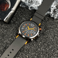 🏆 DERNIER JOUR -50% ! ⌚ Montre Quartz Casual Homme – Silicone – Mouvement de Précision & Design Sportif Orange/Noir pour Quotidien Actif 🏃