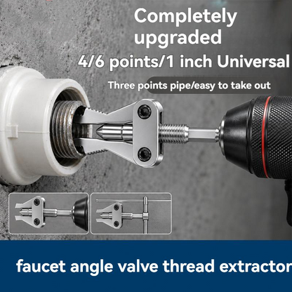 🔧🚰 Outil extracteur de tuyaux – Acier robuste, compatible 1/2″, 3/4″ et 1″, double entraînement perceuse/manuel, le sauveur des raccords grippés et des filetages cassés dans la salle de bain et la cuisine 🔩💪