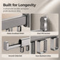🧺 -50% ! ✨ Séchoir à Linge Gain de Place Rétractable – Alliage Aluminium Anodisé – Ventouse TPE & Pliage 90° pour Salle de Bain et Balcon 🚿