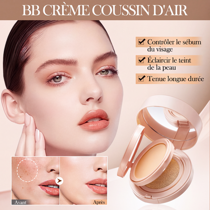 💧☀️ Cushion fond de teint + poudre – Formule enrichie en SPF et agents hydratants, camoufle les imperfections sans obstruer les pores, le parfait allié des beaux jours et des peaux exigeantes 🌸🔆