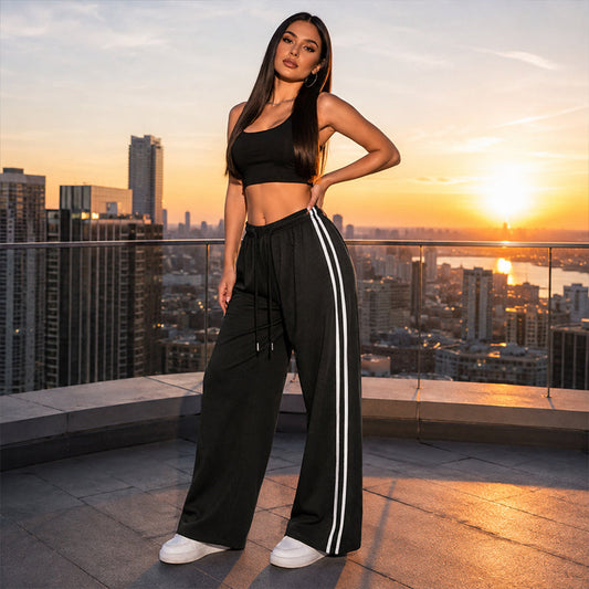 👖🌸  LIMITED-TIME 60% OFF: ONLY £12.99‼️✨Striped Drawstring Track Pants 🌸 Comfy Chic Casual Joggers!
