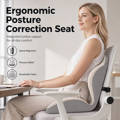 🪑 Asseyez-vous plus confortablement chaque jour – coussin ergonomique en mousse à mémoire de forme avec dossier pour une meilleure posture assise
