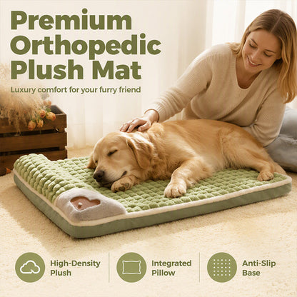 🧼🐱 Tapis lavable pour chien et chat – Dessous antidérapant, housse amovible, gardez la zone de repos toujours propre et fraîche sans effort, même après une promenade boueuse 🐾🚿