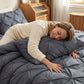🛏️ -50% ! ✨ Parure de Couette 3 Pièces à Plis Pintuck – Fibre Chimique – Fermeture à Glissière Cachée & Lavable en Machine pour Chambre Élégante 🛌
