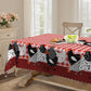 🎉 Soldes 2026 — Plus de 28 300 Vendus!🐓 Nappe à Carreaux Rouges avec Motif Coq – Polyester