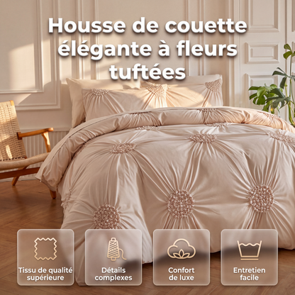 Ensemble de housse de couette élégant à plis pincés