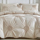 Ensemble de housse de couette élégant à plis pincés
