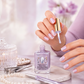 💜 Vernis durcisseur pour ongles effet miroir brillant lilas – Séchage rapide à l'air, résistant aux écailles et finition aurora longue durée