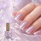 💜 Vernis durcisseur pour ongles effet miroir brillant lilas – Séchage rapide à l'air, résistant aux écailles et finition aurora longue durée