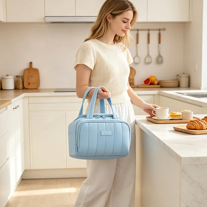 🥪 Sac Repas Matelassé Isotherme et Imperméable – Polyester – Isolation Thermique & Grande Capacité 7L pour Travail, École et Voyage ✨