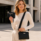 Ensemble de sacs à bandoulière pour femmes avec motif gaufré à vagues, sac à épaule de bureau à large bandoulière