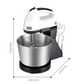 🥄 Batteur Électrique 2-en-1 sur Socle et Portatif – 150 W – 7 Vitesses – Bol 2 L + Fouets & Crochets – Prise UK 🍰