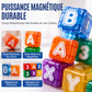 🧲 40 blocs magnétiques 360° – Lettres & chiffres intégrés, empilage facile, sûr et durable – Apprentissage ludique pour enfants dès 3 ans 🔢🔤