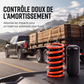 🛡️ Ressorts d'aide à l'air pour suspension à ressorts hélicoïdaux – Rétablissez la hauteur de caisse et la tenue de route lors du remorquage de caravanes ou de charges lourdes, kit avec supports 🏗️✅
