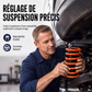 🛡️ Ressorts d'aide à l'air pour suspension à ressorts hélicoïdaux – Rétablissez la hauteur de caisse et la tenue de route lors du remorquage de caravanes ou de charges lourdes, kit avec supports 🏗️✅