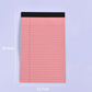 ✏️ Bloc-Notes Ligné Minimaliste – Papier 80g Premium – Reliure Supérieure – 3 Formats & 6 Couleurs Pastel pour Notes et Planning 📓