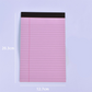 ✏️ Bloc-Notes Ligné Minimaliste – Papier 80g Premium – Reliure Supérieure – 3 Formats & 6 Couleurs Pastel pour Notes et Planning 📓