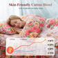 🛏️ Cache-Sommier 3 Pièces à Fleurs et Volants – Mélange Coton Haute Densité – 5 Tailles – Jupe de Lit + 2 Taies d’Oreiller pour Chambre 🌷