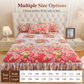 🛏️ Cache-Sommier 3 Pièces à Fleurs et Volants – Mélange Coton Haute Densité – 5 Tailles – Jupe de Lit + 2 Taies d’Oreiller pour Chambre 🌷