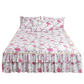 🛏️ Cache-Sommier 3 Pièces à Fleurs et Volants – Mélange Coton Haute Densité – 5 Tailles – Jupe de Lit + 2 Taies d’Oreiller pour Chambre 🌷