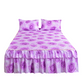 🛏️ Cache-Sommier 3 Pièces à Fleurs et Volants – Mélange Coton Haute Densité – 5 Tailles – Jupe de Lit + 2 Taies d’Oreiller pour Chambre 🌷
