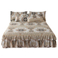 🛏️ Cache-Sommier 3 Pièces à Fleurs et Volants – Mélange Coton Haute Densité – 5 Tailles – Jupe de Lit + 2 Taies d’Oreiller pour Chambre 🌷