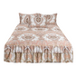 🛏️ Cache-Sommier 3 Pièces à Fleurs et Volants – Mélange Coton Haute Densité – 5 Tailles – Jupe de Lit + 2 Taies d’Oreiller pour Chambre 🌷