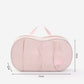 🧳 -50% ! 👙 Trousse de Rangement Lingerie Portable pour Voyage – Polyester Doux – Compartiments Dédiés – Fermeture Éclair Fluide – Rose/Blanc – 2 Tailles 🎒