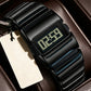 💎 Montre Digitale de Luxe pour Homme – Métal Poli Effet Miroir – Affichage Clair – Noir / Argent-Noir – Look Bureau et Soirée 🕶️