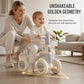 🚲 Draisienne pour Bébés et Tout-Petits – PP – 50×23×39 cm – 4 Roues Stabilisatrices – LED & Musique – Vert/Marron/Gris/Rose – 14–54 Mois 🎵