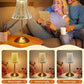 ✨ Lampe de Table Rétro Rechargeable – Acrylique + Fer – Ø11×30 cm – 2 W – Tactile 3 Couleurs – Type-C – Protection des Yeux – Or 🏠