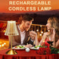 ✨ Lampe de Table Rétro Rechargeable – Acrylique + Fer – Ø11×30 cm – 2 W – Tactile 3 Couleurs – Type-C – Protection des Yeux – Or 🏠