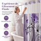 🚿 Rideau de douche double couche imprimé floral – Résistant à l'eau, panneau en maille laissant passer la lumière – 5 coloris au choix – Décoration élégante pour salle de bain 🌸