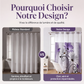 🚿 Rideau de douche double couche imprimé floral – Résistant à l'eau, panneau en maille laissant passer la lumière – 5 coloris au choix – Décoration élégante pour salle de bain 🌸