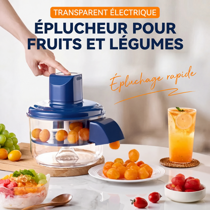 🔪 Éplucheur électrique 5 lames – Moteur cuivre puissant, extraction en 1 bouton, démontable et sans danger alimentaire – Batterie 1300 mAh, gain de temps en cuisine 🥕🍎