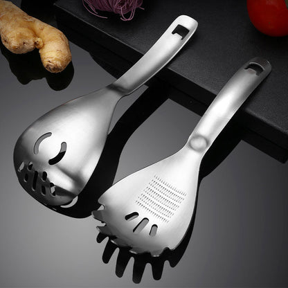 🥄 Cuillère multifonction 5-en-1 – Filtration, séparation, mouture, service et ouvre-bouteille – Acier inoxydable 304/430, design ergonomique – Indispensable en cuisine 🍳✨