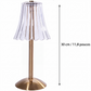 Lampe de table rechargeable rétro avec variateur tactile