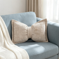 🦋 -50% ! 🎀 Coussin Décoratif en Chenille Forme Nœud Papillon – 30×50 cm – 9 Coloris – Housse + Garnissage Inclus – Pour Canapé, Lit et Coin Lecture 🛋️