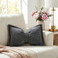 🦋 -50% ! 🎀 Coussin Décoratif en Chenille Forme Nœud Papillon – 30×50 cm – 9 Coloris – Housse + Garnissage Inclus – Pour Canapé, Lit et Coin Lecture 🛋️