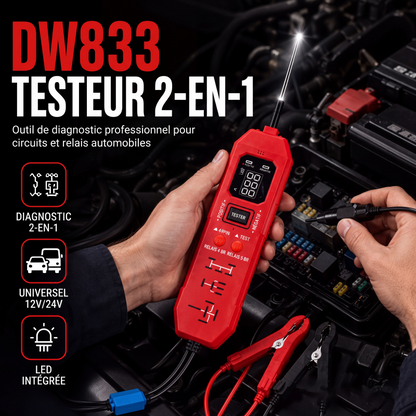 🔌 50% DE RÉDUCTION! ⚡ Testeur 2‑en‑1 circuits & relais auto – Affichage numérique ✨