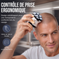 🪒 Rasoir 7 têtes flottantes – Suivi parfait des contours, lames amovibles à aspiration magnétique – Design ergonomique compact – Idéal pour une tonte précise et confortable de la tête 💈