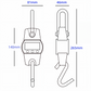 ⚖️ Balance suspendue numérique 500 kg – Conversion multi-unités (kg/lb/N), écran LCD rétroéclairé – Boîtier robuste anti-choc, crochets en acier – Portable et compacte – Idéale pour entrepôt, ferme et pêche 🏗️🐟