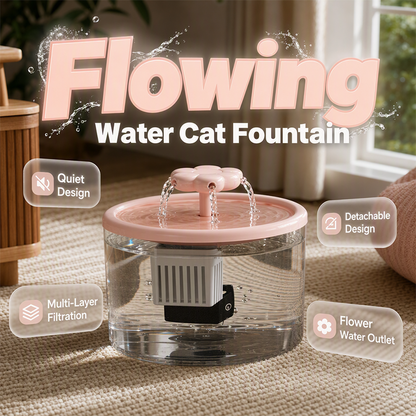 💧 Fontaine à eau automatique pour animaux – Filtration multicouche, circulation continue – Ultra-silencieuse, capacité 1500 ml – Matériau PP alimentaire, démontable et facile à nettoyer – 4 couleurs (vert/rose/orange/bleu) – Idéale pour chats et chiens 🐱🐶