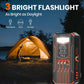 🔋 Batterie solaire 20000 mAh – 4 panneaux pliables 8W, charge jusqu'à 6 appareils simultanément – IPX5 étanche, résistante aux chocs – Lampe LED 3 modes (SOS inclus) – Idéale pour camping et voyages 🌞⛺